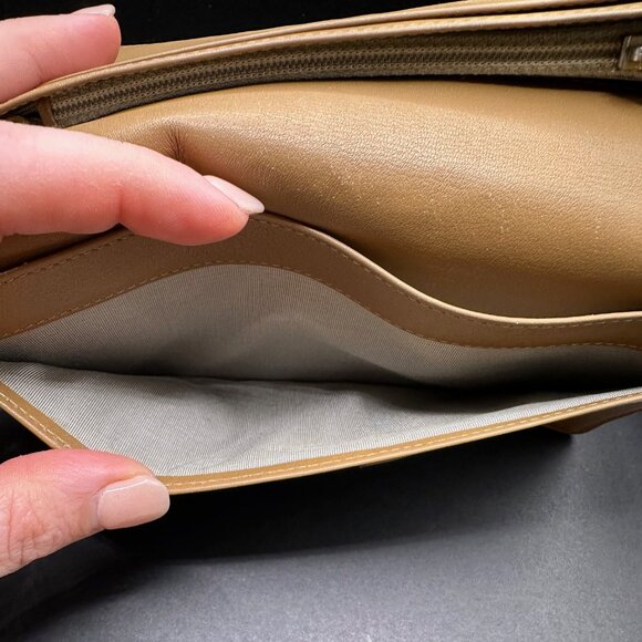 CHANEL Matelasse Patent Leather Bifold Long Wallet in Honey Brown - EUC - Picture 8 of 9